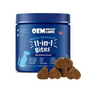 Dog Multivitamin Soft Chews for Skin Coat Health Allergy Immune Support
