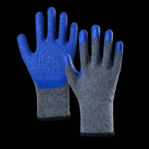 High Quality Protective Crinkle Latex Safety Labor Gloves for Construction