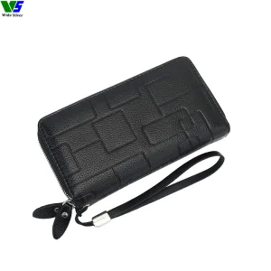 Wide Silver New Product Unique Simple Carteiras Masculina De Couro Original 2023