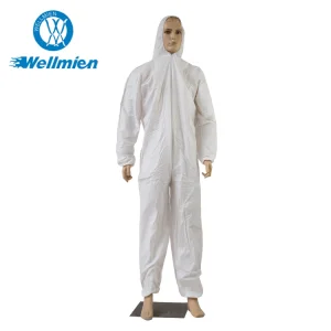 Nonwoven PP SMS Disposable Safety Protective Medical Hospital Overall Working Farm Coverall with Hood