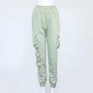Low MOQ Women's Clothing Blank Cotton Cargo Pants Street Wear Woman Six Pocket Pants for Girls
