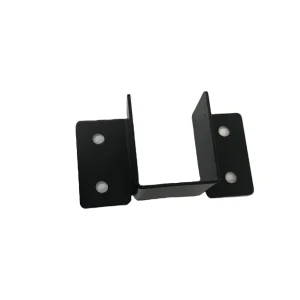 Heavy-Duty Black Bed Frame Bracket Adapter U-Shaped Headboard Hardware Stamped Bed Railing Accessories