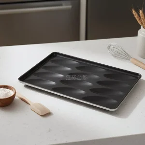 Non-Stick PTFE Coated 12 Cavity Croissant Tray Bread Baking Pan for Bakeries Bakeware Aluminized Steel