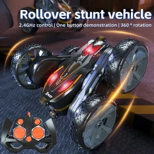 Cheap 2.4G Four Wheel 360 Degree Rotation Flip Light Stunt Car