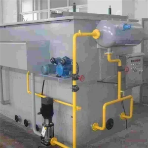 High Efficiency Dissolved Air Flotation Wastewater Clarification System for Industrial Effluent Treatment with Microbubble Generation and Automatic Skimmer Tech