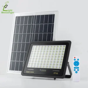 Light Messenger Best Sale Die Casting Aluminum Adjustable Angle Smart Remote Control Outdoor Garden Wall Light Solar Charging Courtyard LED Flood Light