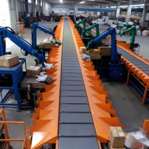 Telescopic Conveyor for Parcel and Package Processing with High Speed Sorting