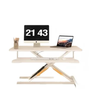 Pneumatic Ergonomic Design Height Adjustable Sit to Stand 2 Layer Standing Desk Converter