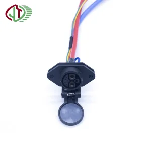 M23 2+1+5 Pole Automatic Drop Cover Charging Port Assembly with Wiring Harness for High End E Bike E Scooter