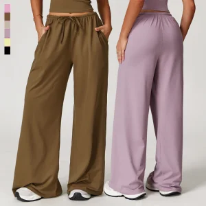 SHINBENE 30 Womens Yoga Sweatpants Wide Leg