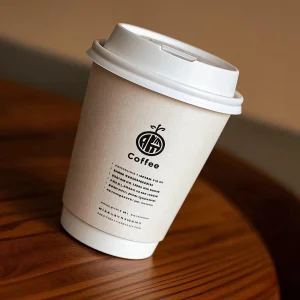 Biodegradable Disposable Cafe Double Walls Coffee Paper Cup