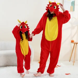 Family New Fleece Bodysuit Costumes Cross Border Family Loungewear Childrens and Adult Performance