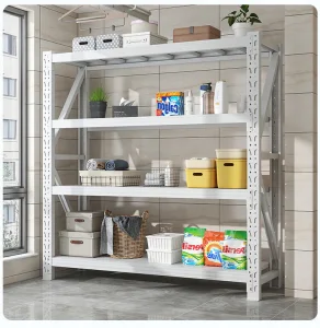 Adjustable storage steel rack shelving