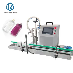 Fully Semi-Automatic Single Head Servo Liquid Jelly Honey Juice Filling Machine With Conveyor Belt