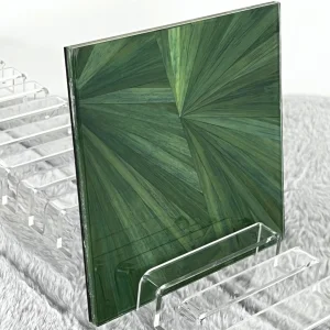 Natural Wheat Straw Laminated Glass Decorative Panel China Glass Factory