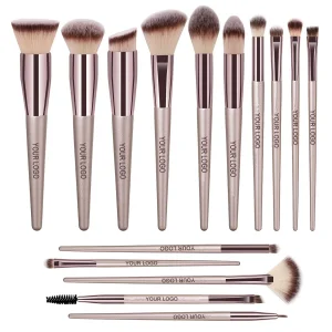 YDINI Luxury 15pcs Vegan Makeup Brush Set