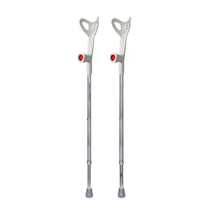 Aluminum and Stainless Steel High Quality Durable Height Adjustable Elbow Crutch Forearm Crutch