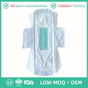 Fabricante personalizado de marca privada de compresas sanitarias para mujeres con alas, de algodón, ultra delgadas, de alta absorción, para uso nocturno