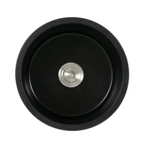 Small Granite Composite Kitchen Quartz Round Sink Single Bowl Undermount with Faucet