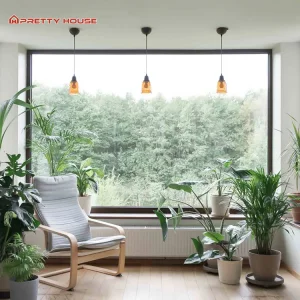 Custom Villa House Aluminum Picture Windows Big View Panoramic French Window Floor to Ceiling Glass Fixed Window