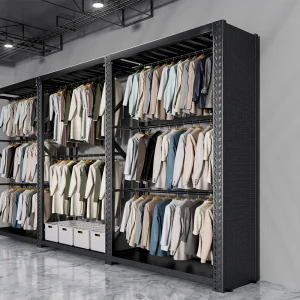 High Quality Cloth Display Multi-Level Steel Storage Shelf Rack