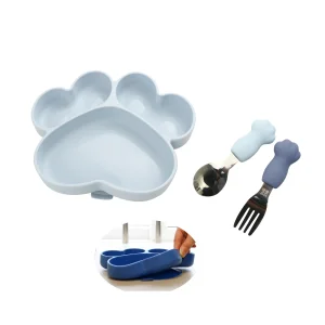 Animal Shaped Silicone Feeding Plates Set