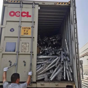 Poste de luz de tráfico de acero anodizado