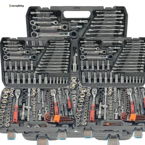 Professional 108/150/172pcs Socket Set Durable Versatile 1/4 3/8 Inch Drive Auto Repair Tool Case Customizable OEM Bag