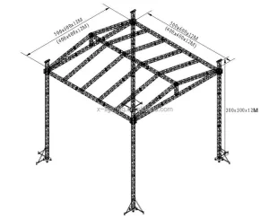 Field Events Stage LED Display Aluminum Spigot Stage Truss Roof System