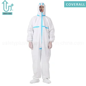 Tipo 3 y 4 Ropa de protección desechable PPE Ropa de seguridad protectora Mono de PP no tejido Ropa de seguridad microporosa Vestimenta de trabajo Bata de aislamiento
