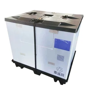 Plastic Logistic Bulk Container Pallet Collar Sleeve Shipping Box with Divider