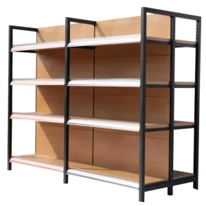Guichang Miniso Shelving Supermarket End Shelf Display Shelf Wood Pattern