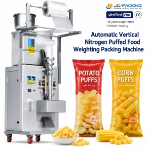 Fully Automatic Vertical Small Potato Plantain Banana Chips Filling Packing Packaging Machine Modified Atmosphere One Head