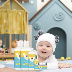 Factory Wholesale 100% Sulfate-Free Product Sensitive Skin Vegan Baby &amp; Child Skin Care Set for 6+ Months