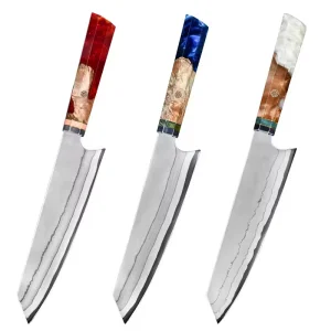 High-Quality Japanese Santoku 8-Inch Composite Steel Chef's Knife, 67-Layer Damascus Steel Knife