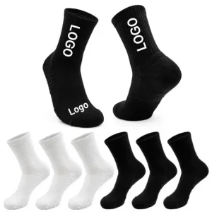 China OEM Wholesale 100% Pure Cotton Athletic Sports Socks for Dominica
