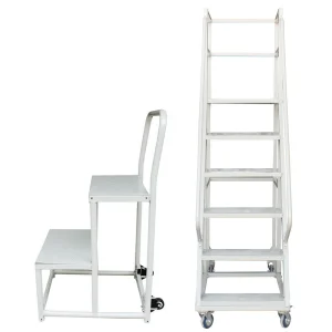 Heavy-Duty Mobile Rolling Platform Ladder