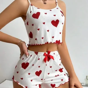 Casual V-Neck Pajamas
