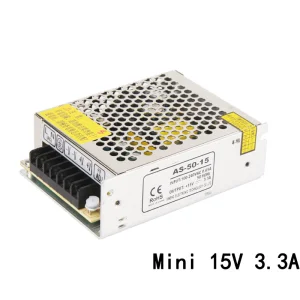 as-50-15 50W 15VDC 3.3A Mini Size Switching Power Supply