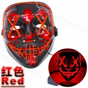 2025 Hot Sale Custom Halloween Mask Flashing LED Mask