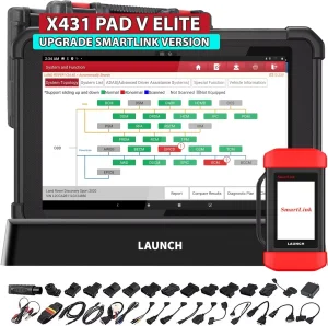 For X431 PAD 5 Auto Full System Diagnostic Tool 30+ Reset Service ECU Coding Key Programming Smart Box /WiFi/USB