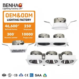 Factory Wholesale LED Light Indoor Ceiling 6W 220V MR16 GU10 Plug Type Spot Lighting COB LED Spotlight with Recessed Aluminum/Plastic Spotlight Housing