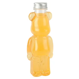 Wholesale 500ml Bear Shaped Disposable Plastic Bottle for Beverage