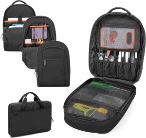 Mochila de Chef de Três Camadas com Bolsa para Facas
