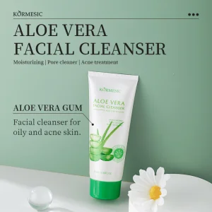 Natural Aloe Vera Deep Cleansing Face Wash for Oily Skin Face Wash Facial Cleanser