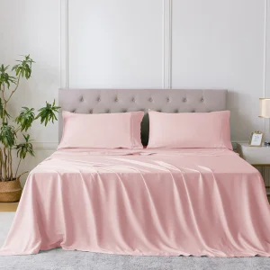 Cooling Bed Sheet Organic Bamboo Fiber Sheets for Beds Luxury Bedding Set