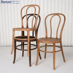 Elegant French Stackable Cafe PP Plastic Thonet Chair
