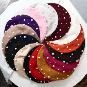 Autumn Winter Pearl Beret
