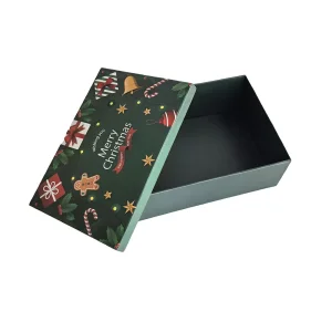 Caixa de presente de Natal em duas peças com tampa e base