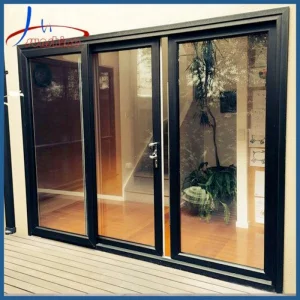 Black Aluminum Sliding Door